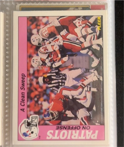1988 Fleer Team Action #21 New England Patriots Offense — front