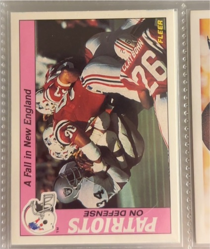 1986 Fleer #26 Patriots On Defense — front