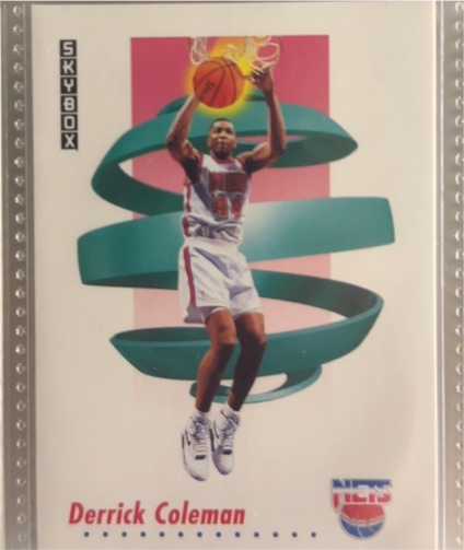 1991-92 SkyBox #180 Derrick Coleman — front