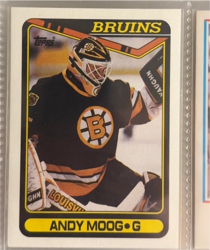 1990-91 Topps #294 Andy Moog Boston Bruins — front