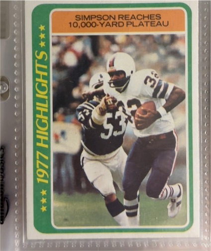 1978 Topps #4 O.J. Simpson 1977 Highlights — front