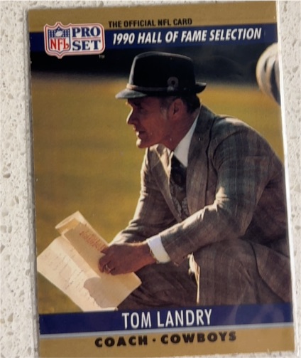 1990 Pro Set #28 Tom Landry — front