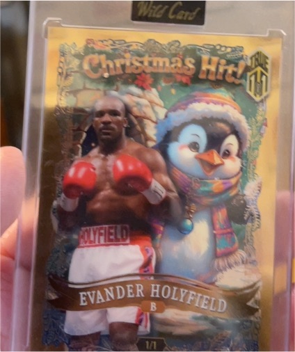 2025 Wild Card Christmas Hits! #1 Evander Holyfield — front