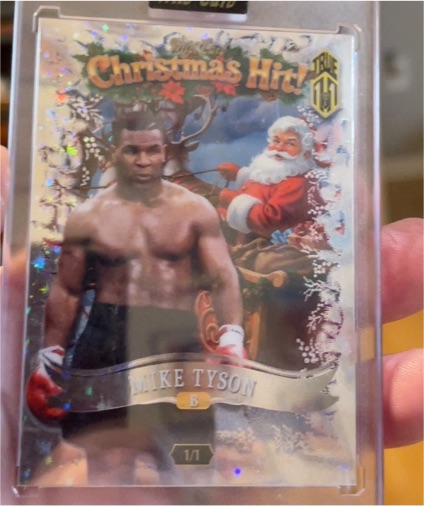 2025 Wild Card Holiday Hits Christmas Hit! #1/1 Mike Tyson — front