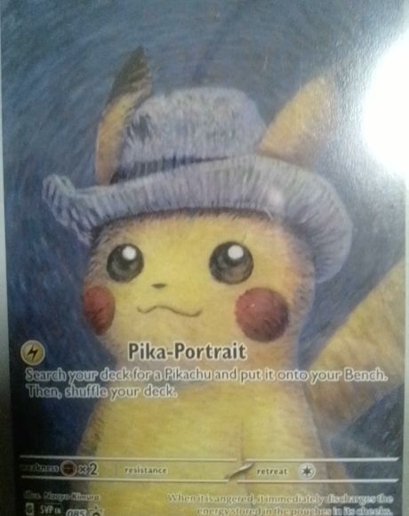 2023 Pokemon x Van Gogh #085 Pikachu with Grey Felt Hat — front