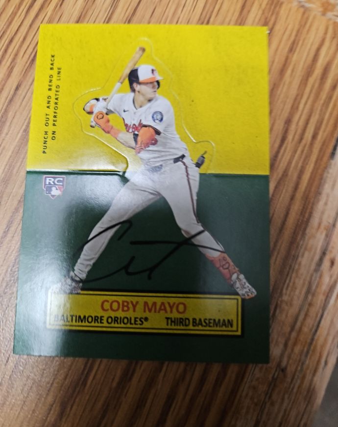 2025 Topps Archives Baseball 1964 Topps Stand-Ups #64SU-6 Coby Mayo — front