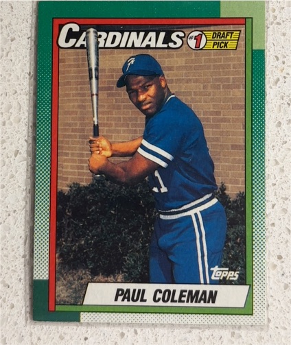 1990 Topps #654 Paul Coleman — front