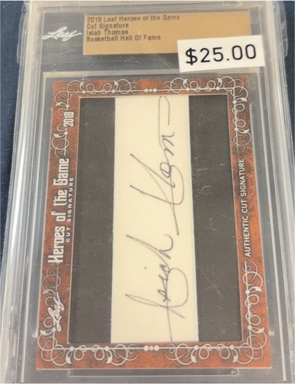 2018 Leaf Heroes of the Game Cut Signature Isiah Thomas — front