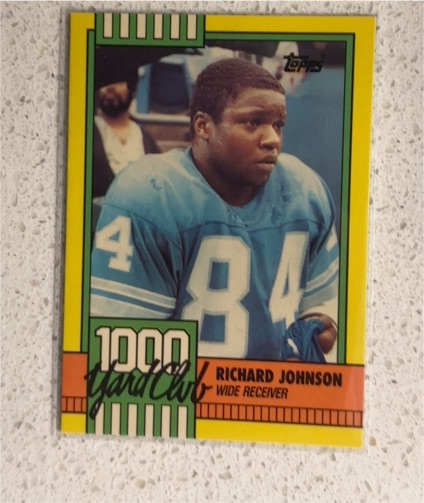 1990 Topps 1000 Yard Club #22 Richard Johnson — front