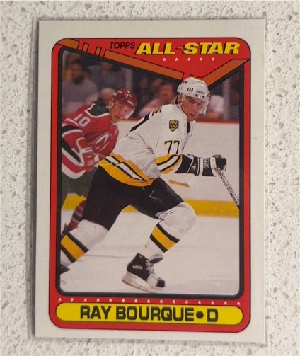 1990 Topps #196 Ray Bourque All-Star Boston Bruins — front