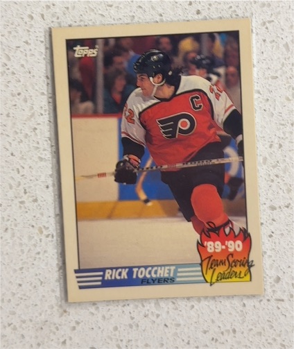 1990-91 Topps Team Scoring Leaders #9 Rick Tocchet — front