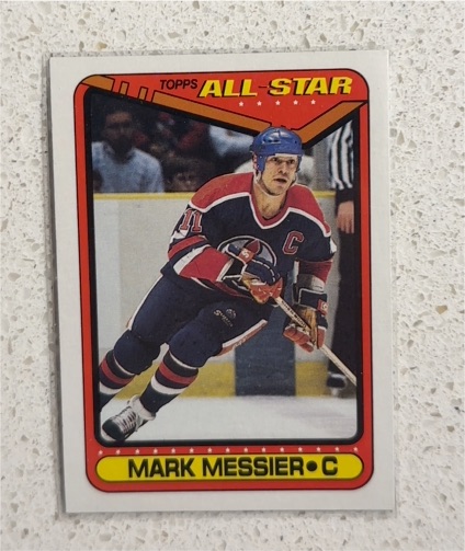 1990-91 Topps #193 Mark Messier All-Star Edmonton Oilers — front