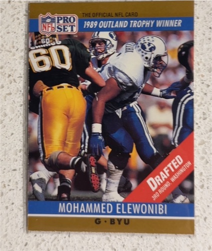 1990 Pro Set #20b Mohammed Elewonibi — front