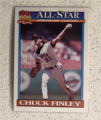 1991 Topps #395 Chuck Finley — front
