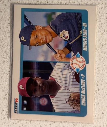1990 Fleer #650 Chuck McElroy / Moises Alou — front