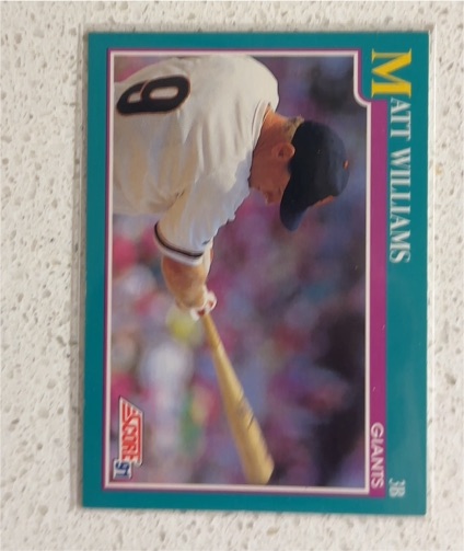 1991 Score #189 Matt Williams — front