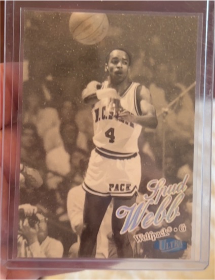 2012 Fleer Retro 1997-98 Ultra Platinum Medallion #ULT-4 Spud Webb — front
