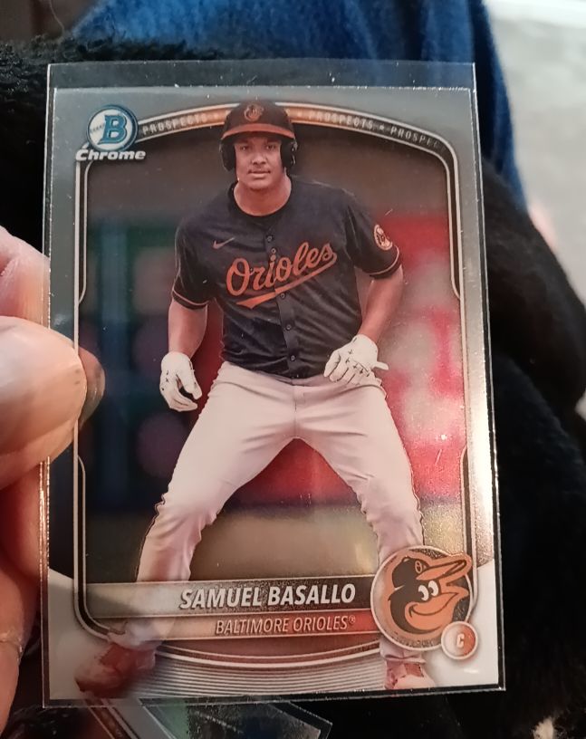 2025 Bowman Chrome Prospects #BCP-109 Samuel Basallo — front
