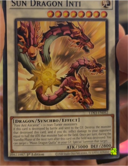 2020 Yu-Gi-Oh! LDS3-EN052 Sun Dragon Inti — front