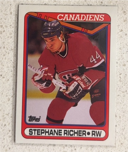 1990-91 Topps #186 Stephane Richer — front