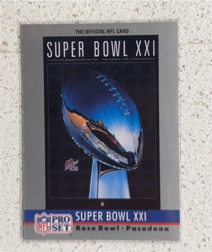 1990 Pro Set #21 Super Bowl XXI — front