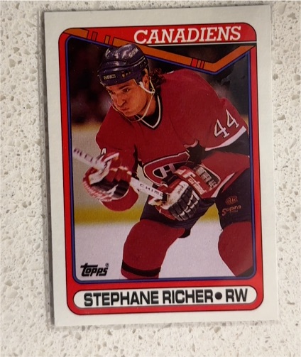 1990-91 Topps #186 Stephane Richer — front