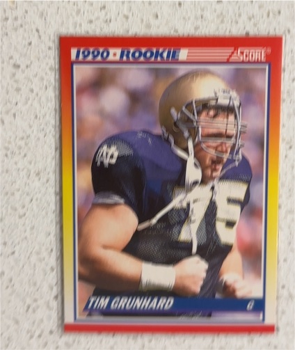 1990 Score #646 Tim Grunhard Rookie — front