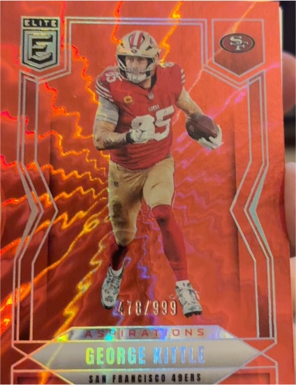 2025 Panini Donruss Elite Aspirations Red #16 George Kittle — front