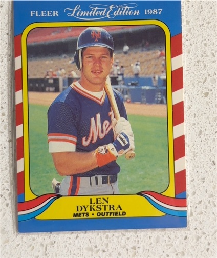 1987 Fleer Limited Edition #13 Len Dykstra — front