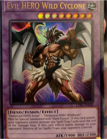 2022 Yu-Gi-Oh! LDS3-EN030 Evil HERO Wild Cyclone — front
