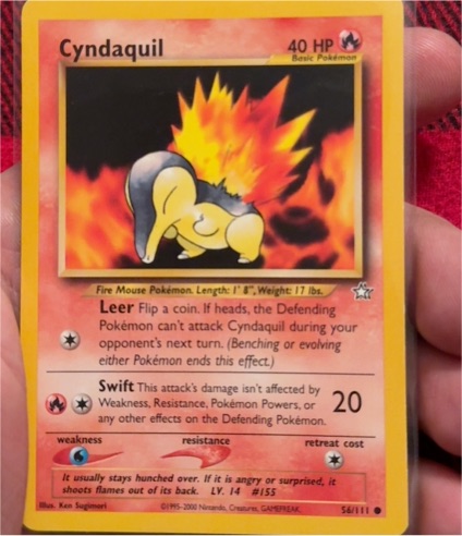 2000 Pokémon Neo Genesis #56 Cyndaquil — front