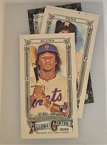 2025 Topps Allen & Ginter #107 Luisangel Acuna Mini Rookie Card — front