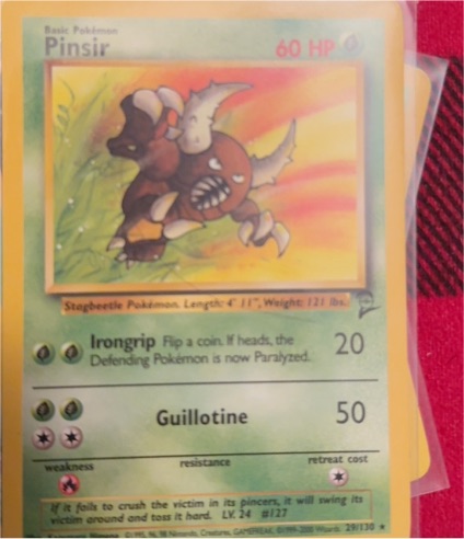 1999 Pokémon Jungle #25 Pinsir — front