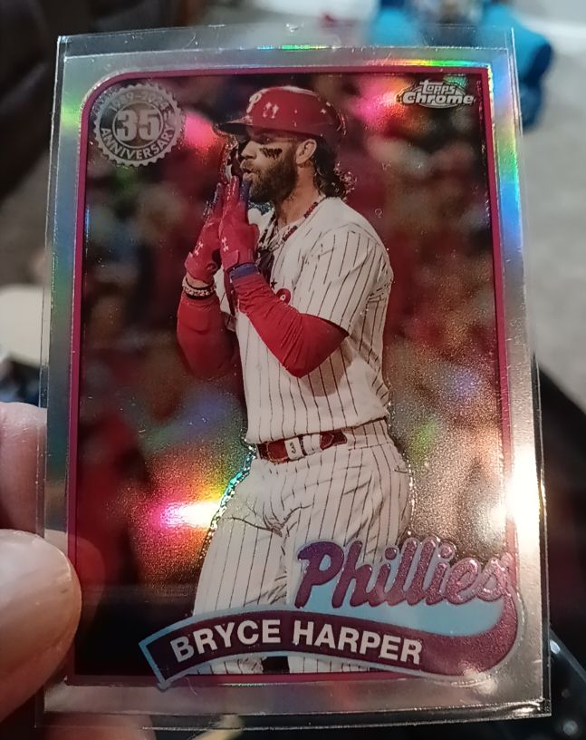 2024 Topps Chrome 1989 Topps Baseball #89CB-10 Bryce Harper — front