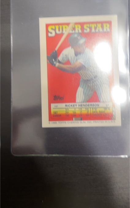 1988 Topps Super Star Sticker #41 Rickey Henderson — front