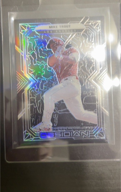 2022 Panini Chronicles Obsidian #29 Mike Trout — front