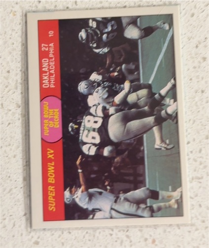 1988 Fleer Live Action Football #66 Oakland Vs Philadelphia Super Bowl XV — front