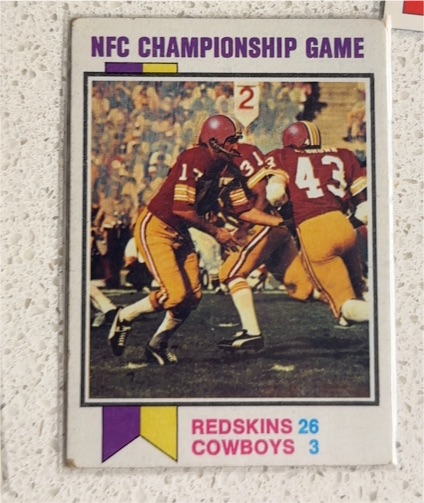 1973 Topps #137 NFC Championship Game Redskins vs Cowboys — front