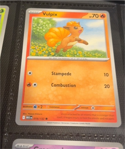 2025 Pokemon Mega Evolution #019 Vulpix — front