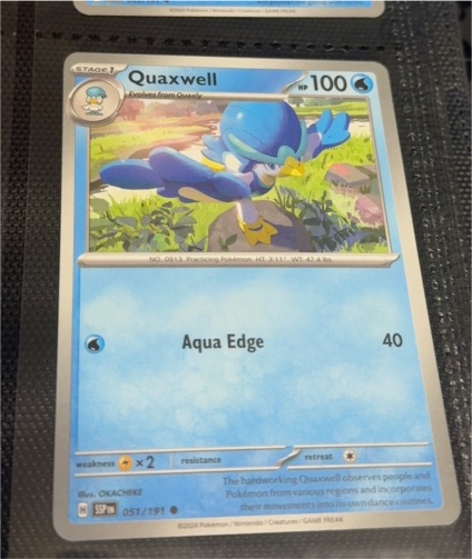 2024 Pokémon Surging Sparks #051 Quaxwell — front