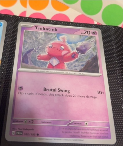 2023 Pokémon Scarlet & Violet - Paldea Evolved #102 Tinkatink — front