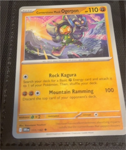 2025 Pokémon Destined Rivals #111 Cornerstone Mask Ogerpon — front