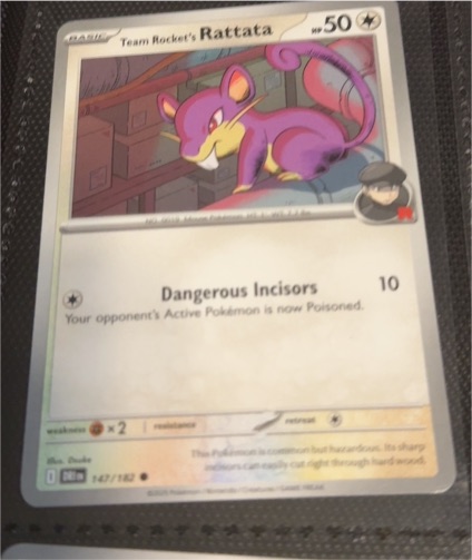 2025 Pokemon TCG SV10: Destined Rivals #147 Team Rocket's Rattata — front