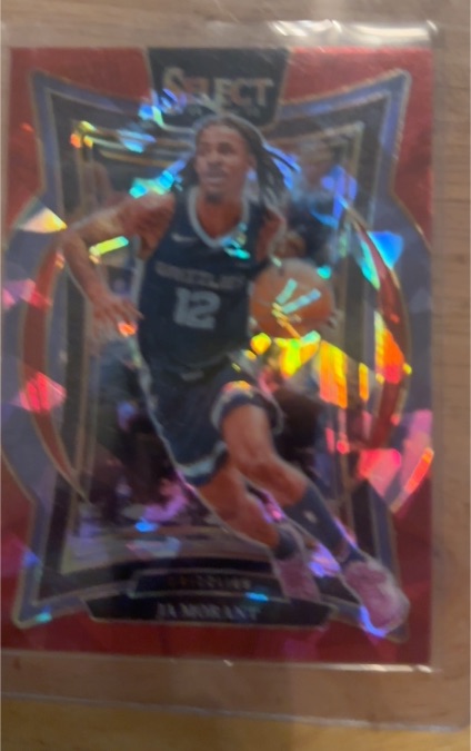 2024-25 Panini Select Concourse #60 Ja Morant Orange Cracked Ice Prizm — front