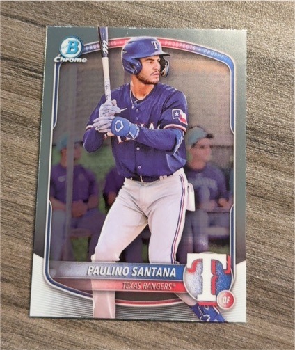 2025 Bowman Chrome Prospects #BCP-72 Paulino Santana — front