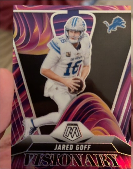 2025 Panini Mosaic #9 Jared Goff Visionary — front