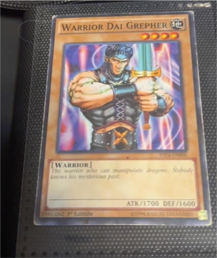 1999 Yu-Gi-Oh! Legacy of Darkness #LOD-020 Warrior Dai Grepher — front