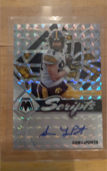 2022 Panini Mosaic Scripts #S-LA Sam LaPorta — front