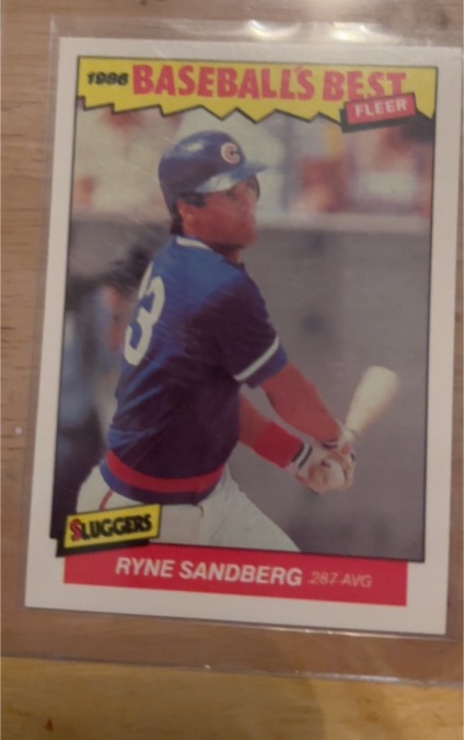 1986 Fleer Baseball's Best #32 Ryne Sandberg — front