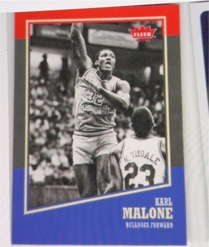 2013-14 Fleer Retro #37 Karl Malone Louisiana Tech Bulldogs — front